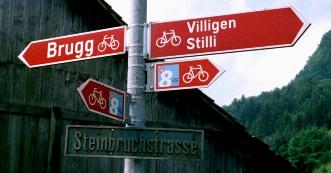 Typical Veloland Schweiz signage